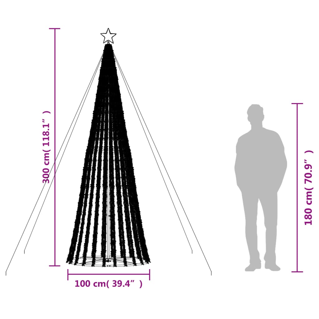 LED-kerstboom 688 LEDs warm wit 300 cm is nu te koop bij PeponiXL, paradijselijk wonen!