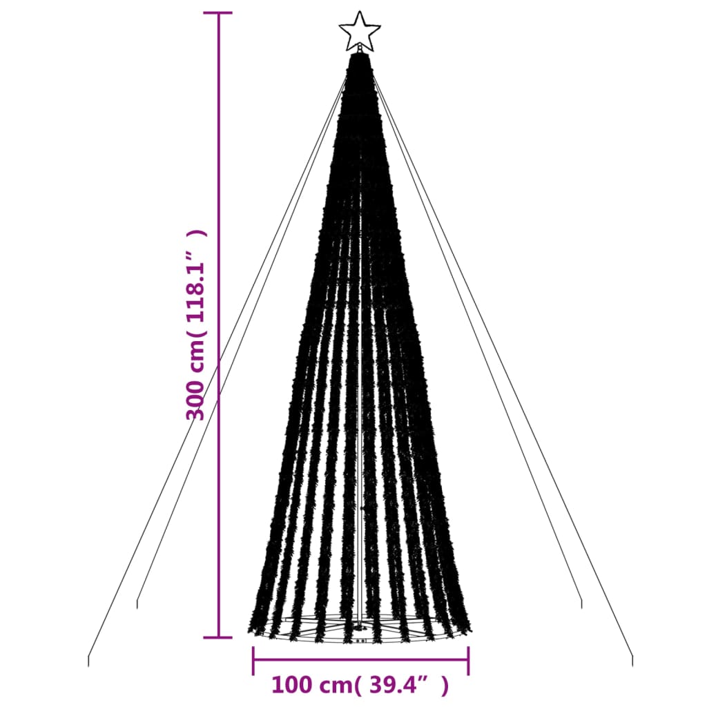 LED-kerstboom 688 LEDs warm wit 300 cm is nu te koop bij PeponiXL, paradijselijk wonen!
