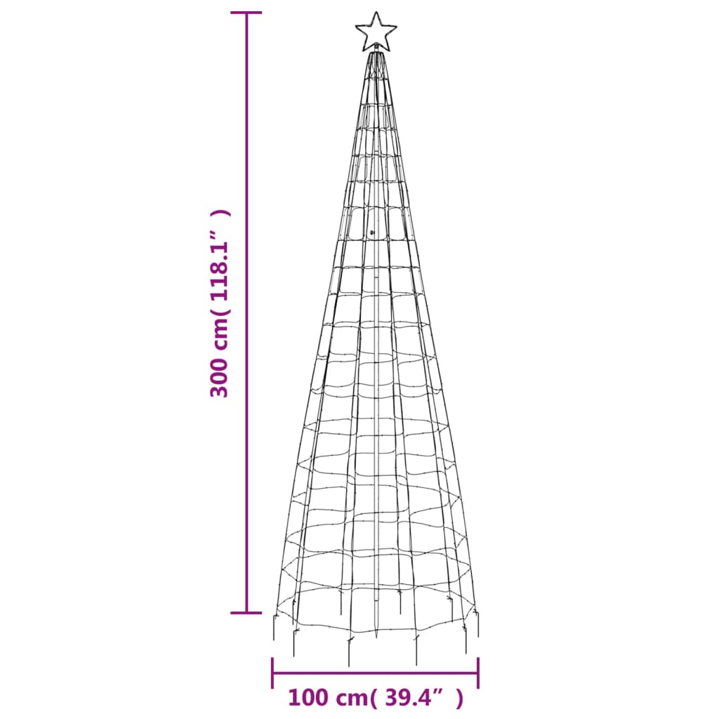LED-kerstboom met spikes 570 LEDs koud wit 300 cm is nu te koop bij PeponiXL, paradijselijk wonen!