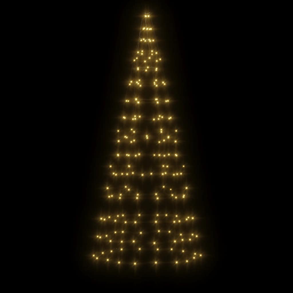 LED-kerstboom aan vlaggenmast 200 LED's warm wit 180 cm is nu te koop bij PeponiXL, paradijselijk wonen!