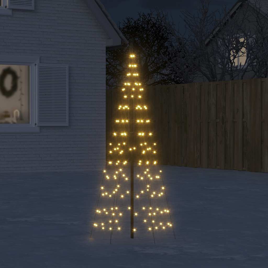 LED-kerstboom aan vlaggenmast 200 LED's warm wit 180 cm is nu te koop bij PeponiXL, paradijselijk wonen!