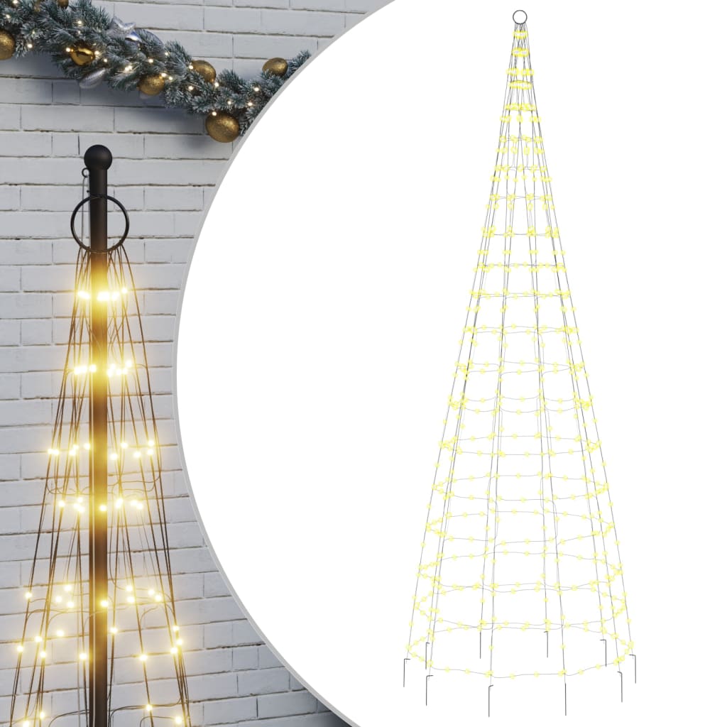 LED-kerstboom aan vlaggenmast 550 LED's warm wit 300 cm is nu te koop bij PeponiXL, paradijselijk wonen!