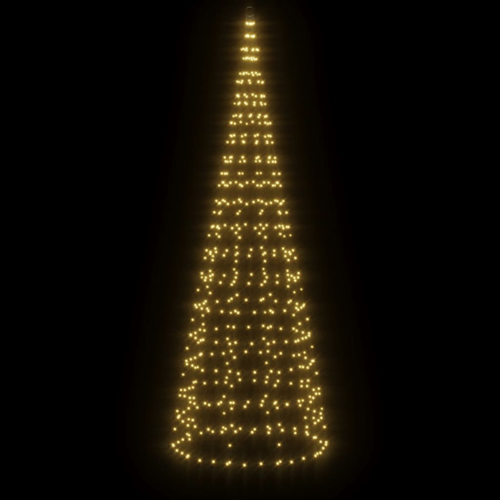 LED-kerstboom aan vlaggenmast 550 LED's warm wit 300 cm is nu te koop bij PeponiXL, paradijselijk wonen!