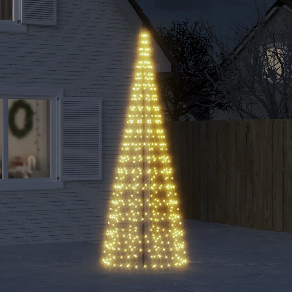 LED-kerstboom aan vlaggenmast 550 LED's warm wit 300 cm is nu te koop bij PeponiXL, paradijselijk wonen!