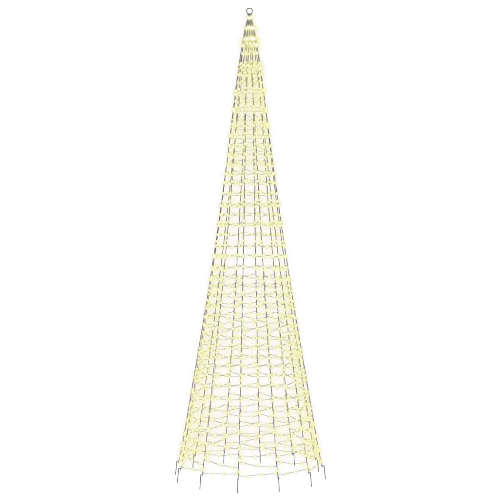 LED-kerstboom aan vlaggenmast 1534 LEDs warm wit 500 cm is nu te koop bij PeponiXL, paradijselijk wonen!