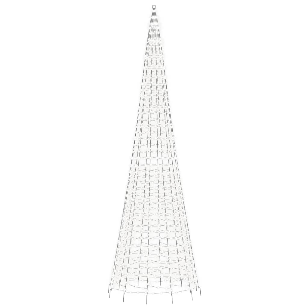 Lichtkegel aan vlaggenmast 1534 koudwitte LED's 500 cm is nu te koop bij PeponiXL, paradijselijk wonen!