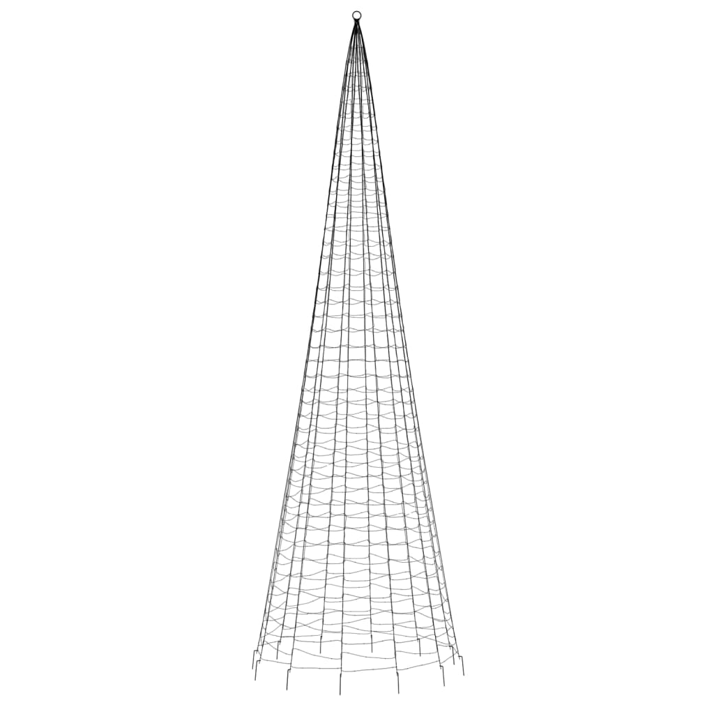 Lichtkegel aan vlaggenmast 1534 koudwitte LED's 500 cm is nu te koop bij PeponiXL, paradijselijk wonen!