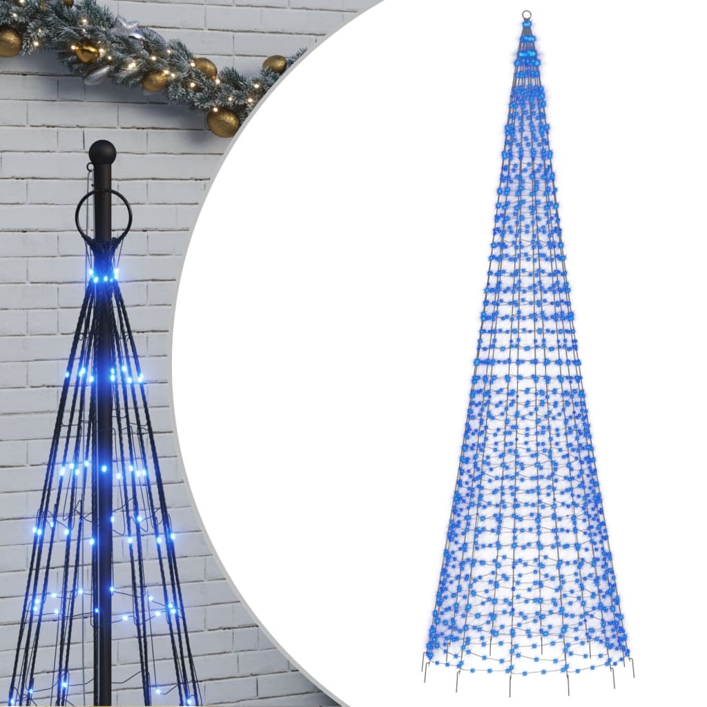 LED-kerstboom 1534 LEDs 500 cm blauw is nu te koop bij PeponiXL, paradijselijk wonen!