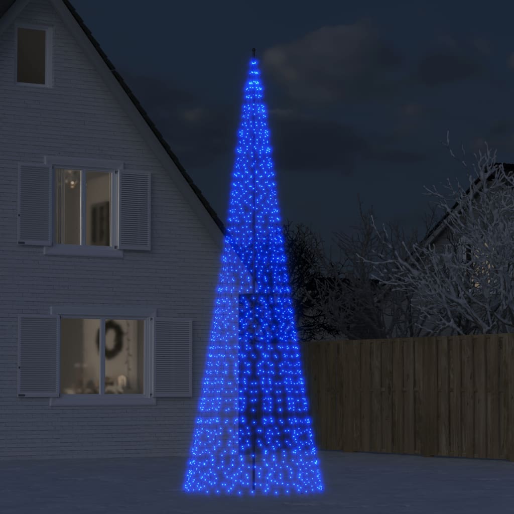 LED-kerstboom 1534 LEDs 500 cm blauw is nu te koop bij PeponiXL, paradijselijk wonen!