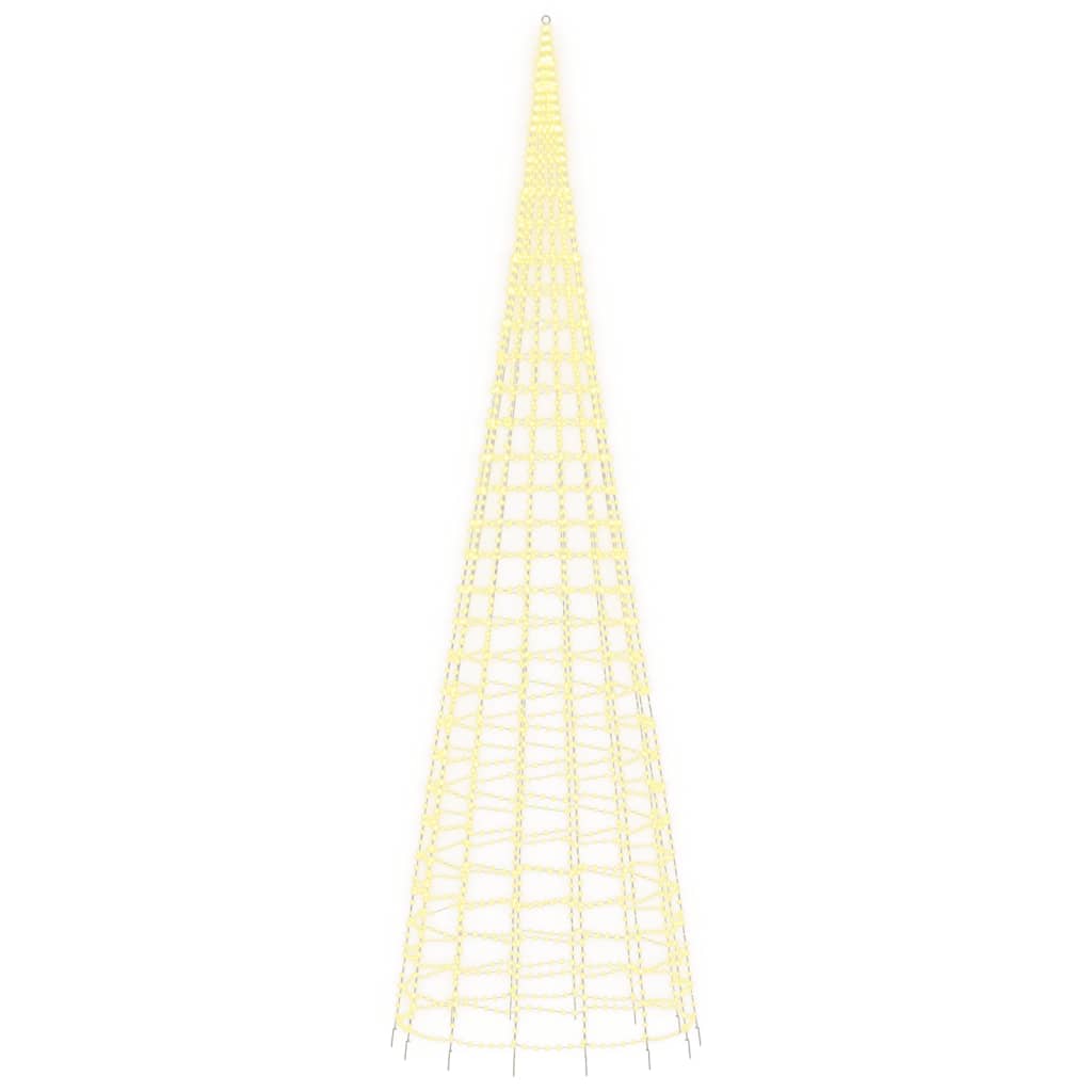 LED-kerstboom aan vlaggenmast 3000 LEDs warm wit 800 cm is nu te koop bij PeponiXL, paradijselijk wonen!