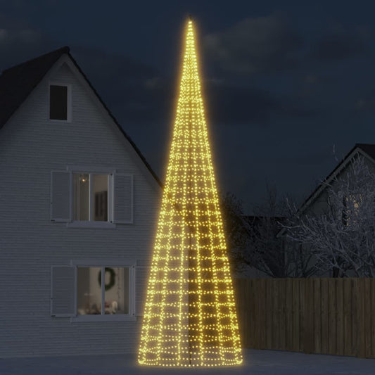 Lichtkegel aan vlaggenmast 3000 warmwitte LED's 800 cm is nu te koop bij PeponiXL, paradijselijk wonen!