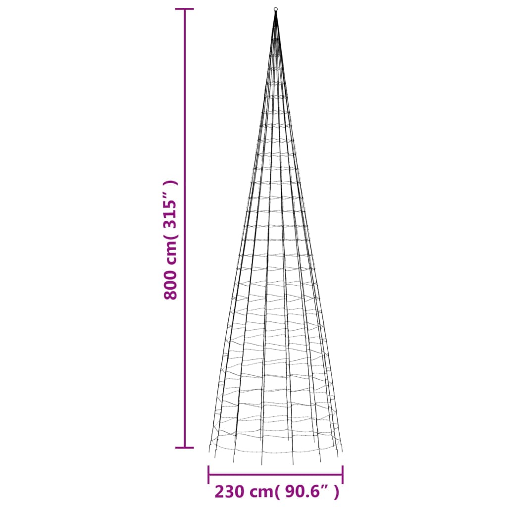 LED-kerstboom 3000 LEDs koud wit 800 cm is nu te koop bij PeponiXL, paradijselijk wonen!