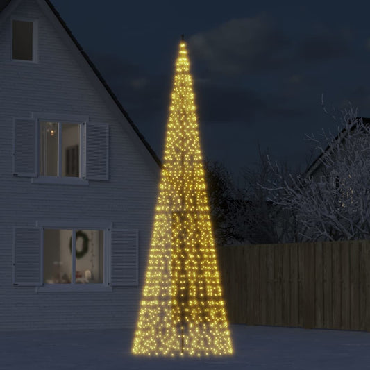 LED Kerstboom op vlaggenmast 1534 LED's 500 cm warm wit is nu te koop bij PeponiXL, paradijselijk wonen!