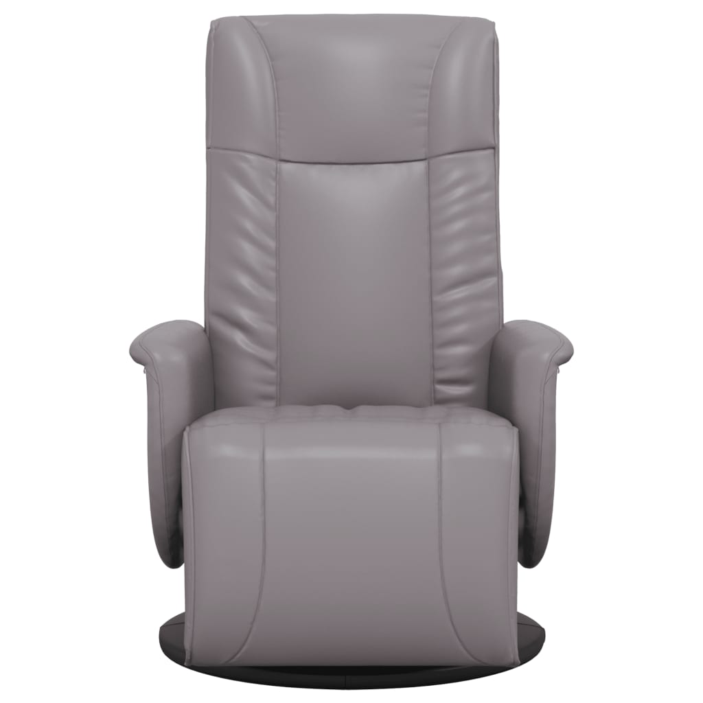 Fauteuil verstelbaar met voetensteun kunstleer grijs is nu te koop bij PeponiXL, paradijselijk wonen!