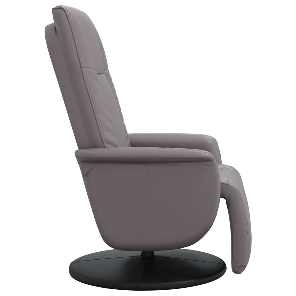 Fauteuil verstelbaar met voetensteun kunstleer grijs is nu te koop bij PeponiXL, paradijselijk wonen!
