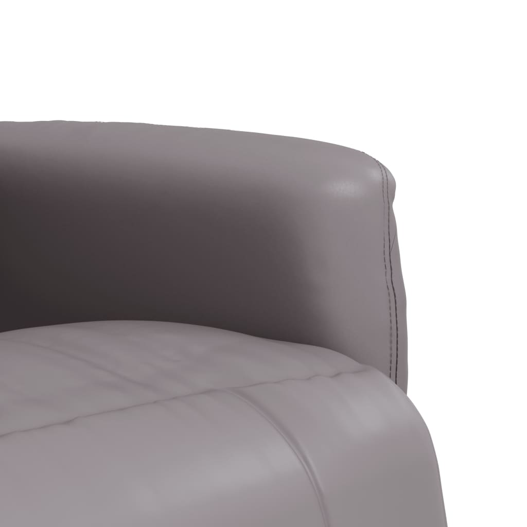 Fauteuil verstelbaar met voetensteun kunstleer grijs is nu te koop bij PeponiXL, paradijselijk wonen!