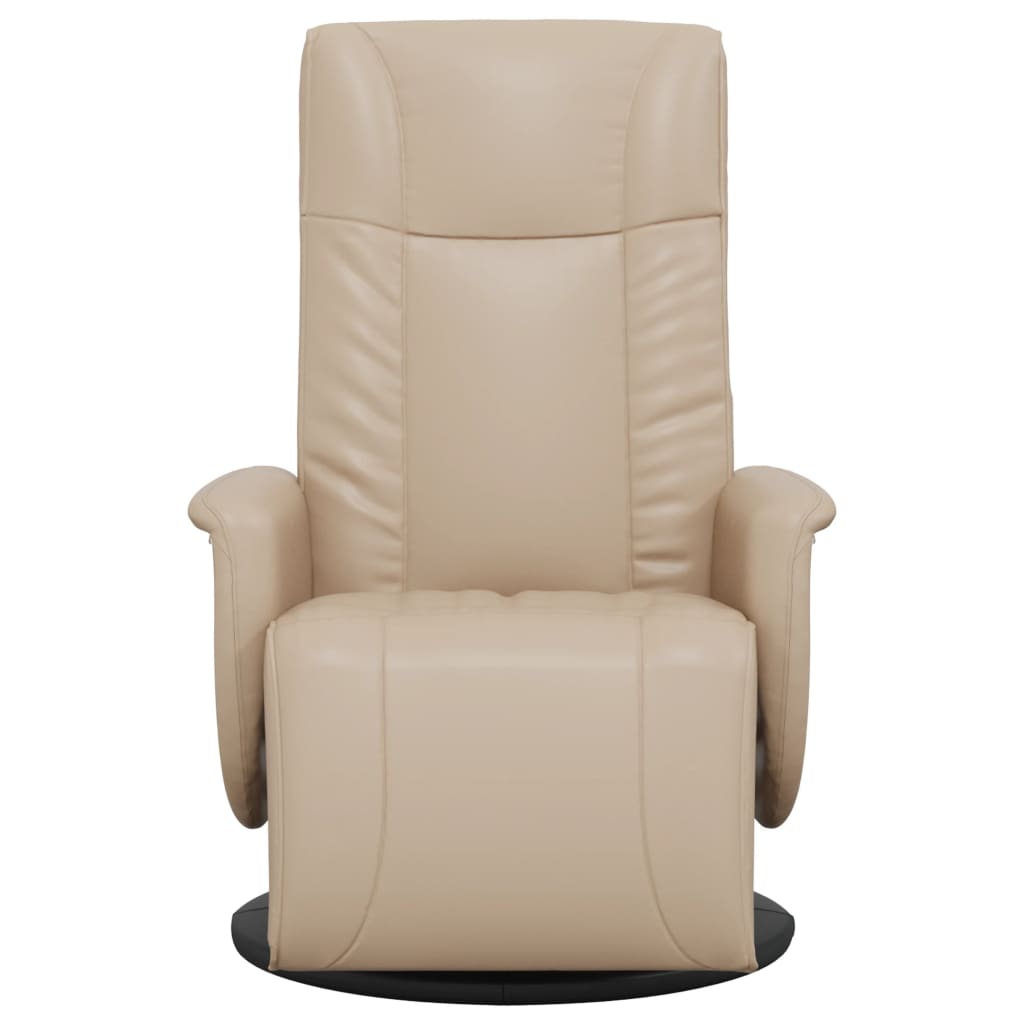 Fauteuil verstelbaar met voetensteun kunstleer cappuccinokleur is nu te koop bij PeponiXL, paradijselijk wonen!