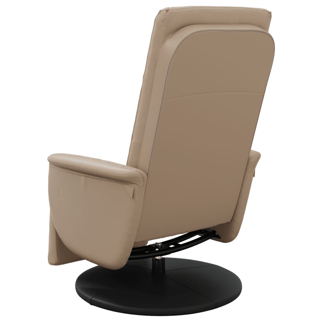 Fauteuil verstelbaar met voetensteun kunstleer cappuccinokleur is nu te koop bij PeponiXL, paradijselijk wonen!