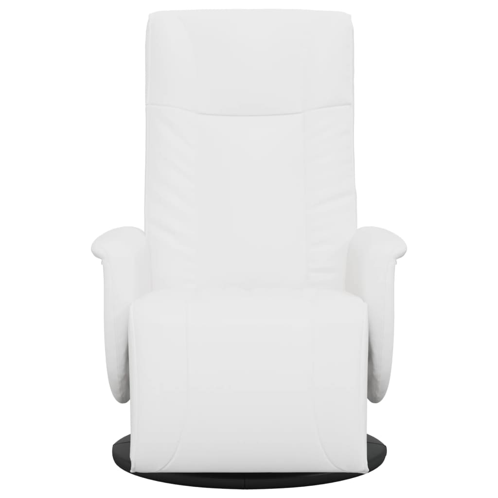 Fauteuil verstelbaar met voetensteun kunstleer wit is nu te koop bij PeponiXL, paradijselijk wonen!