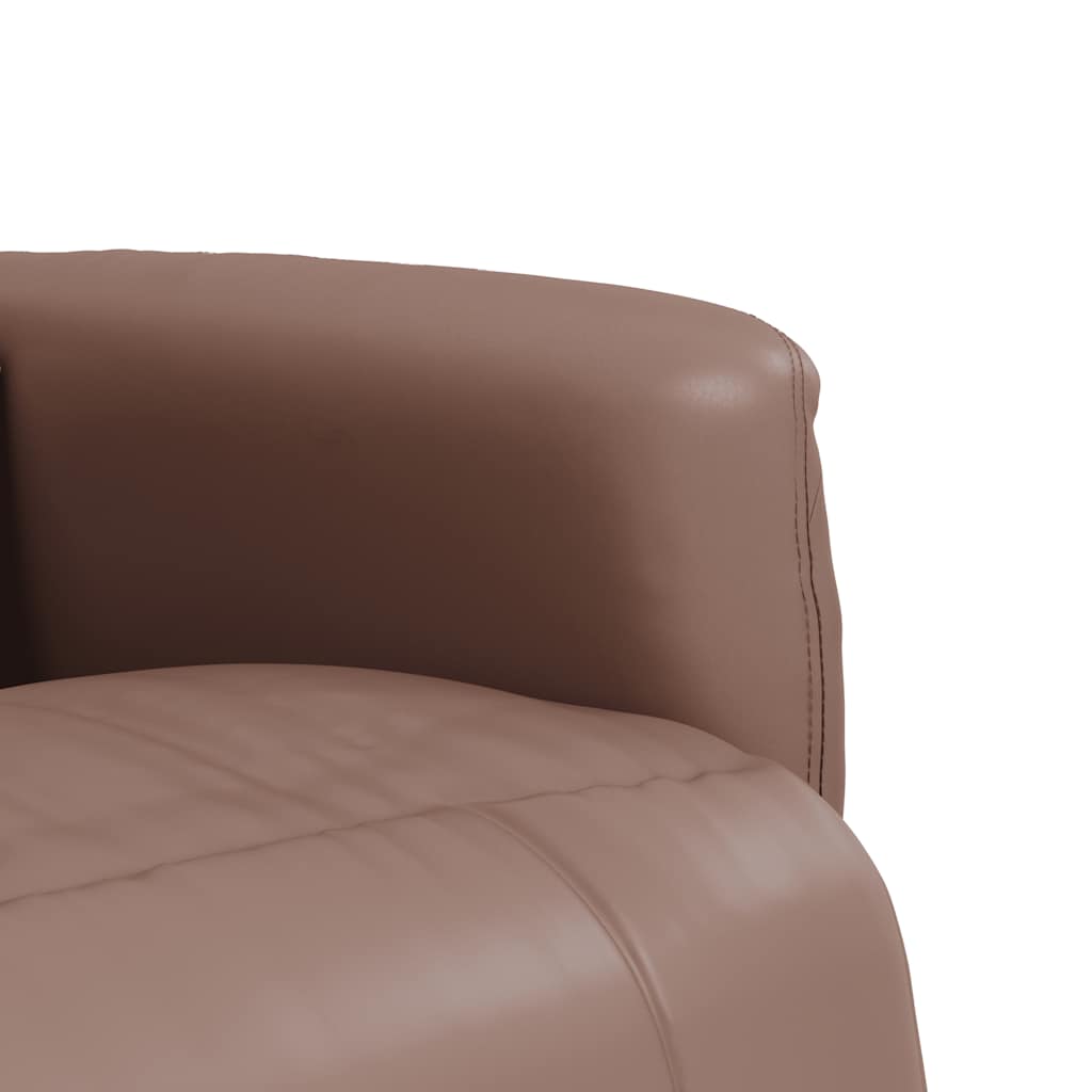 Massagestoel verstelbaar met voetensteun kunstleer bruin is nu te koop bij PeponiXL, paradijselijk wonen!