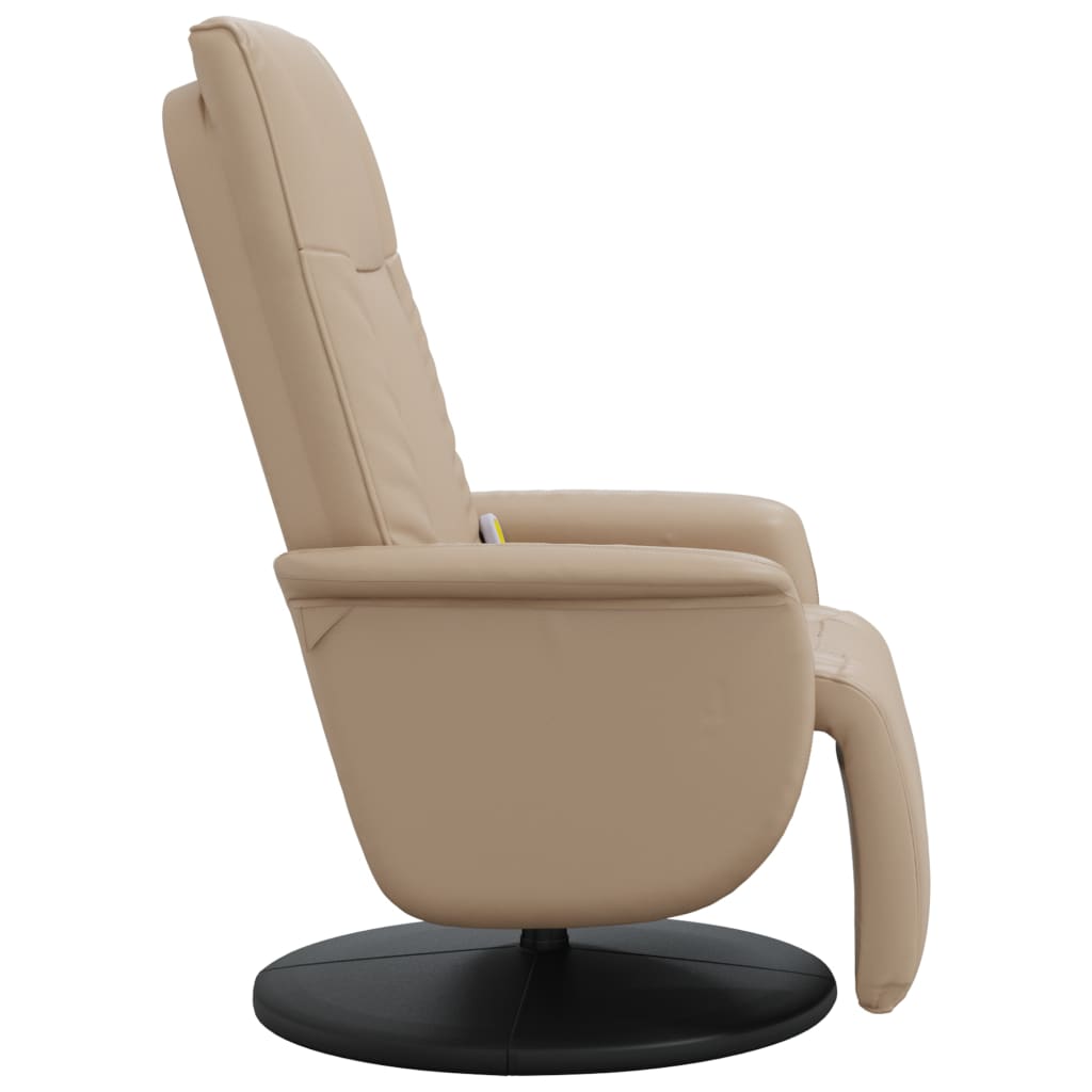 Massagestoel verstelbaar met voetensteun kunstleer cappuccino is nu te koop bij PeponiXL, paradijselijk wonen!
