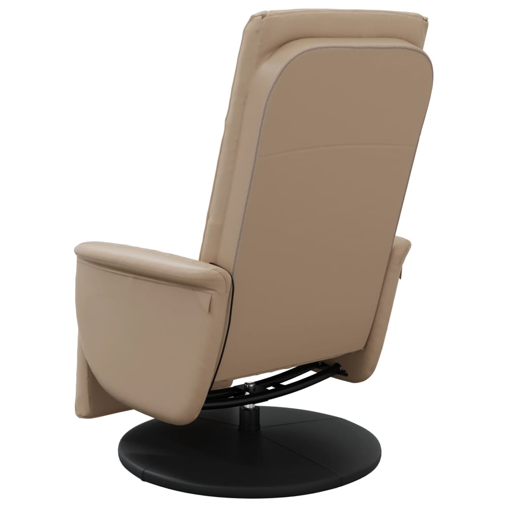 Massagestoel verstelbaar met voetensteun kunstleer cappuccino is nu te koop bij PeponiXL, paradijselijk wonen!