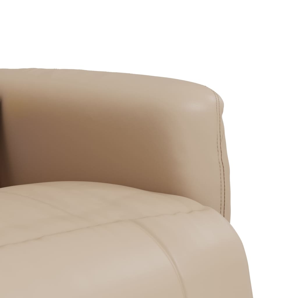 Massagestoel verstelbaar met voetensteun kunstleer cappuccino is nu te koop bij PeponiXL, paradijselijk wonen!