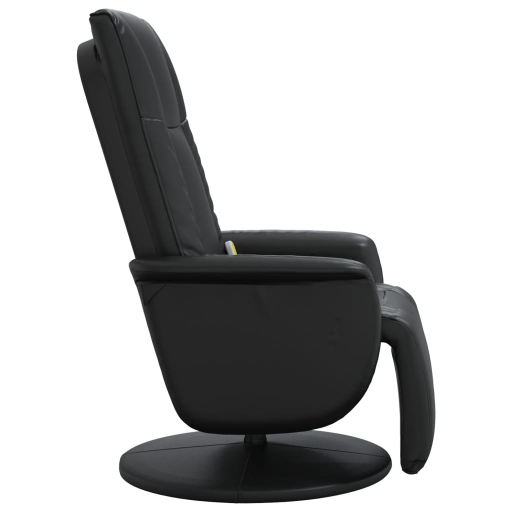Massagestoel verstelbaar met voetensteun kunstleer zwart is nu te koop bij PeponiXL, paradijselijk wonen!