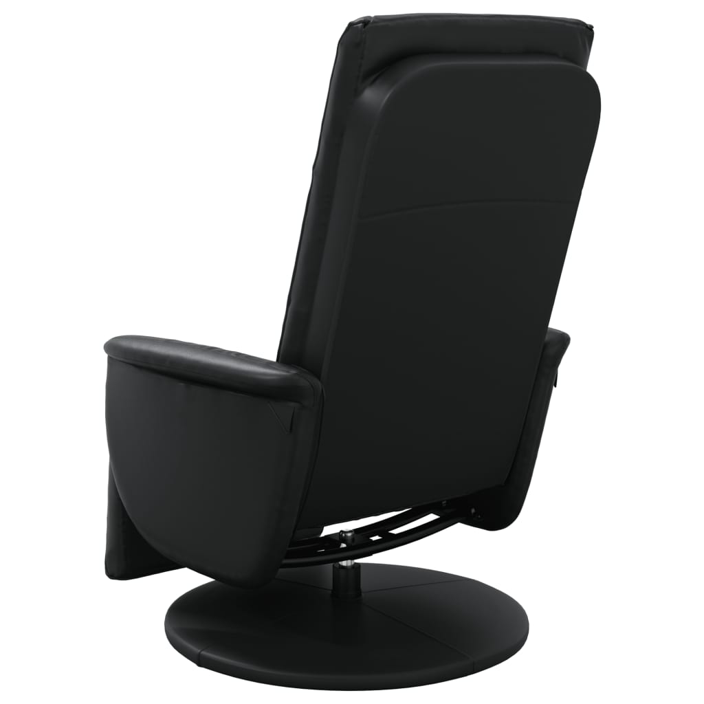 Massagestoel verstelbaar met voetensteun kunstleer zwart is nu te koop bij PeponiXL, paradijselijk wonen!