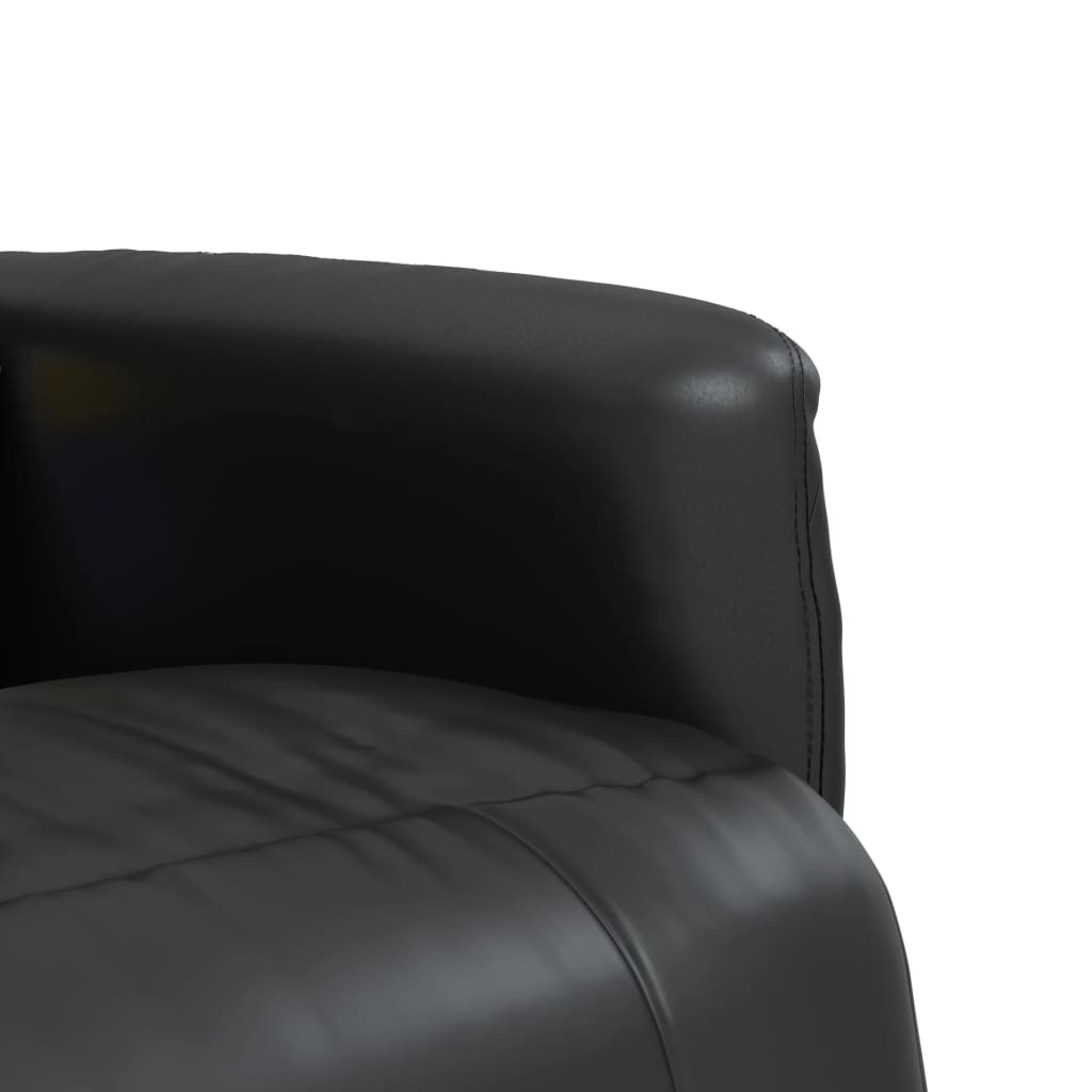 Massagestoel verstelbaar met voetensteun kunstleer zwart is nu te koop bij PeponiXL, paradijselijk wonen!