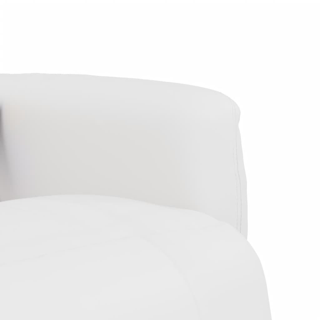 Massagestoel verstelbaar met voetensteun kunstleer wit is nu te koop bij PeponiXL, paradijselijk wonen!