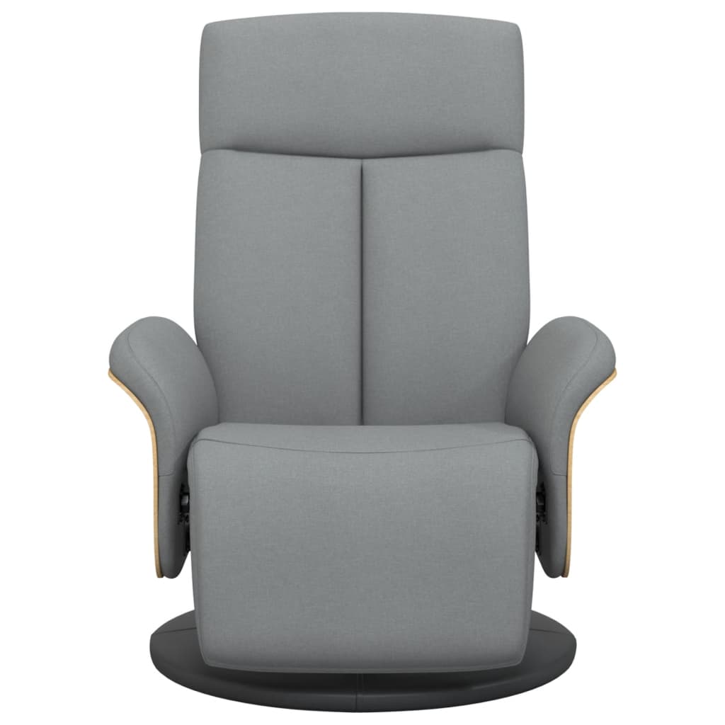 Fauteuil verstelbaar met voetensteun stof lichtgrijs is nu te koop bij PeponiXL, paradijselijk wonen!