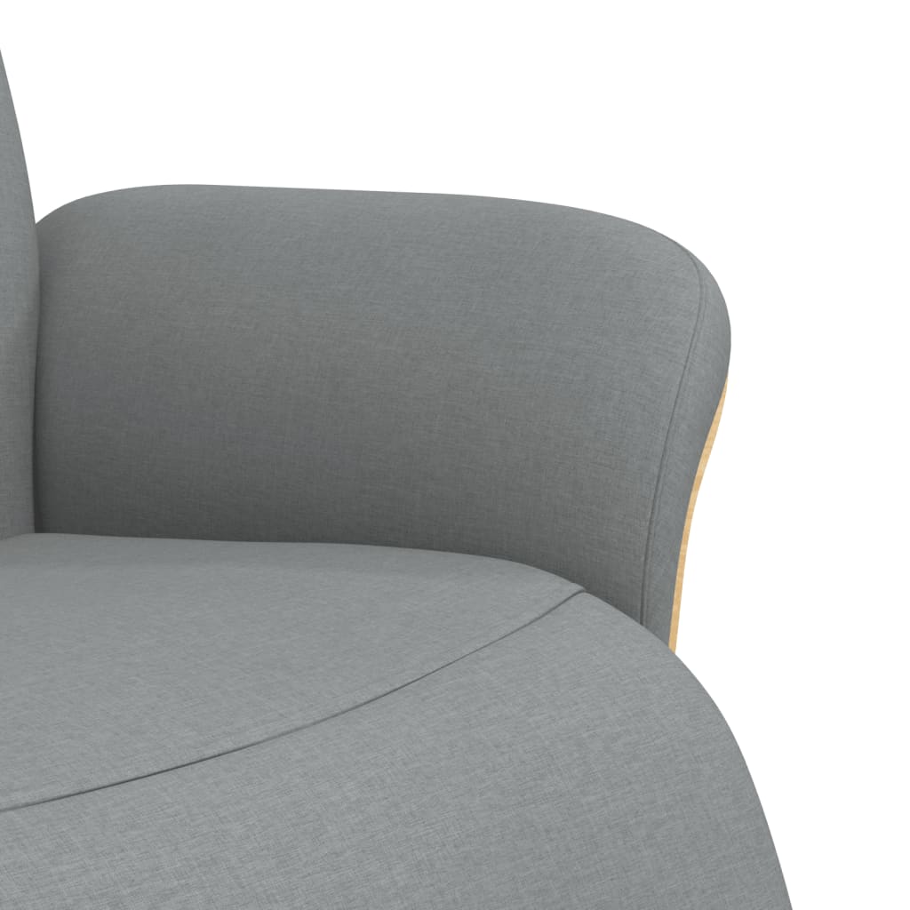 Fauteuil verstelbaar met voetensteun stof lichtgrijs is nu te koop bij PeponiXL, paradijselijk wonen!