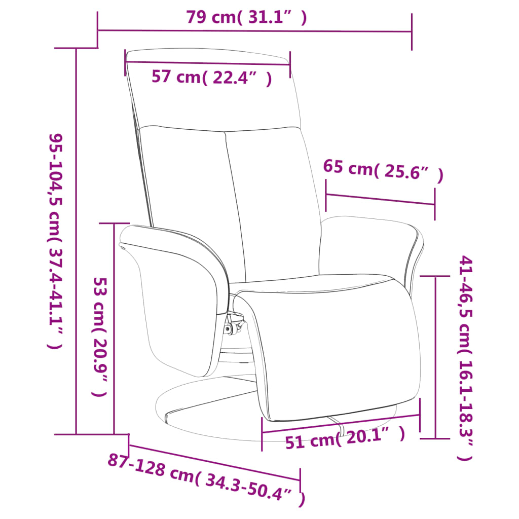 Fauteuil verstelbaar met voetensteun stof lichtgrijs is nu te koop bij PeponiXL, paradijselijk wonen!