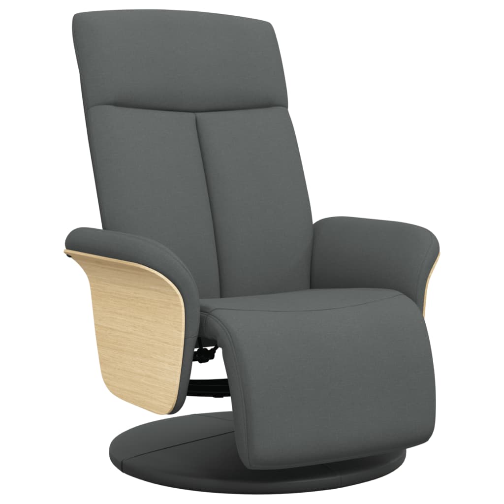 Fauteuil verstelbaar met voetensteun stof donkergrijs is nu te koop bij PeponiXL, paradijselijk wonen!