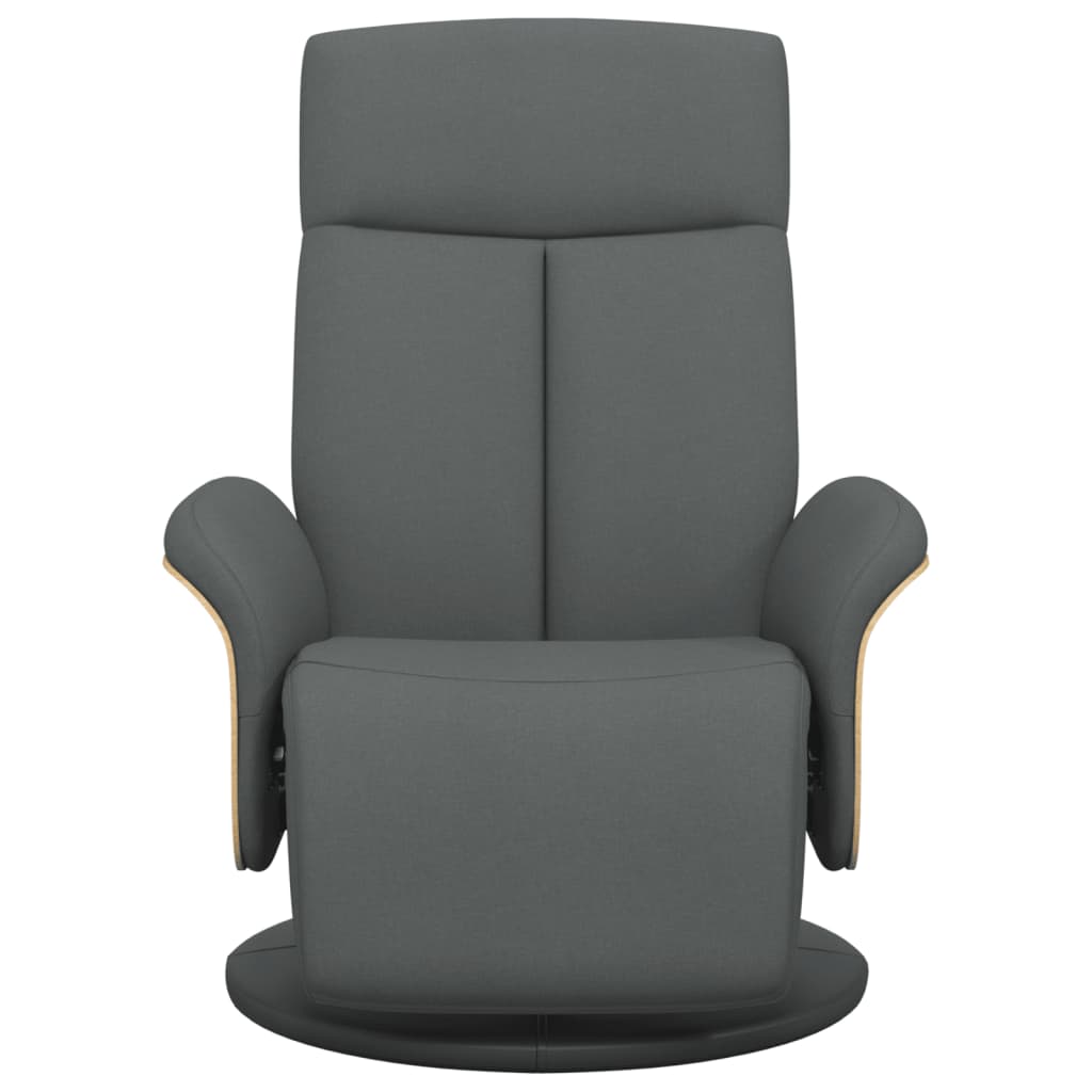 Fauteuil verstelbaar met voetensteun stof donkergrijs is nu te koop bij PeponiXL, paradijselijk wonen!