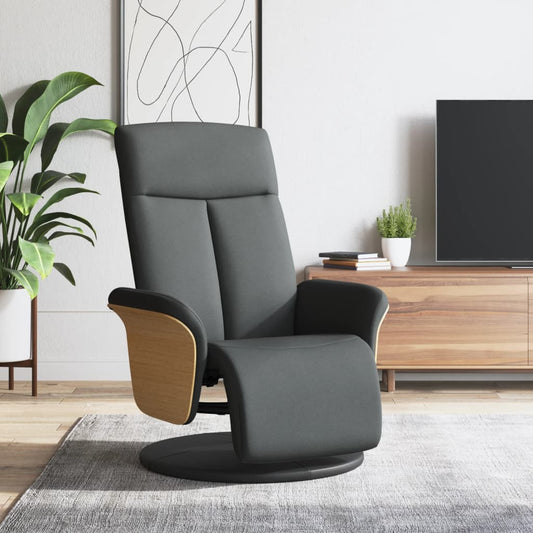 Fauteuil verstelbaar met voetensteun stof donkergrijs is nu te koop bij PeponiXL, paradijselijk wonen!