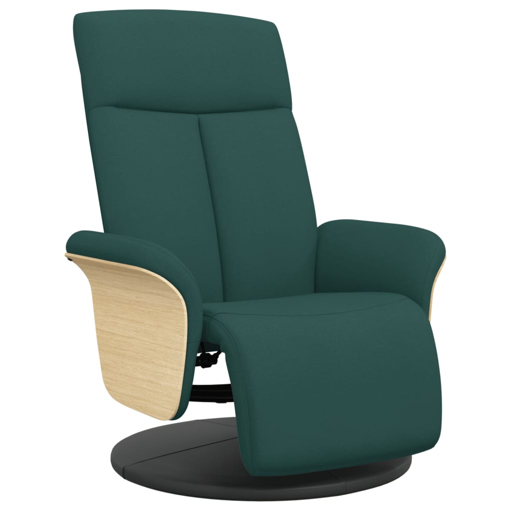 Fauteuil verstelbaar met voetensteun stof donkergroen is nu te koop bij PeponiXL, paradijselijk wonen!
