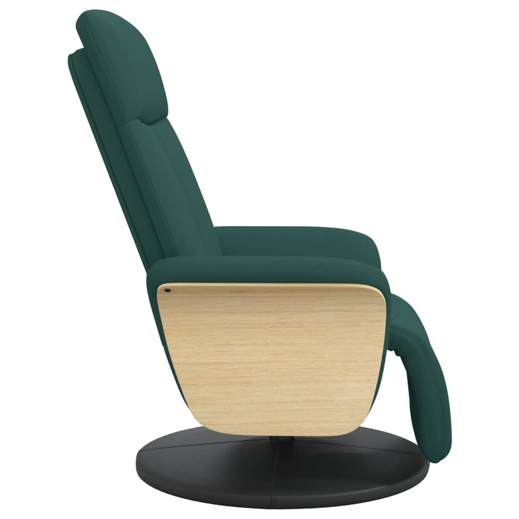 Fauteuil verstelbaar met voetensteun stof donkergroen is nu te koop bij PeponiXL, paradijselijk wonen!