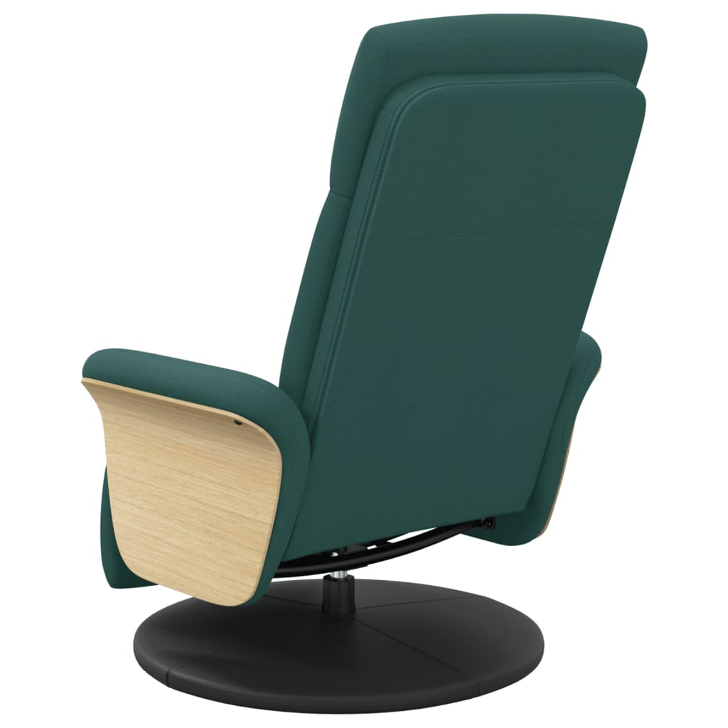 Fauteuil verstelbaar met voetensteun stof donkergroen is nu te koop bij PeponiXL, paradijselijk wonen!