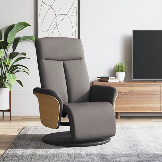 Fauteuil verstelbaar met voetensteun stof taupe is nu te koop bij PeponiXL, paradijselijk wonen!
