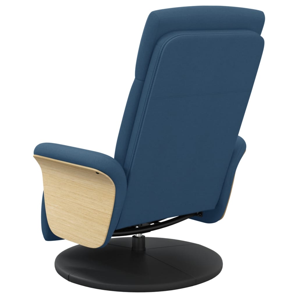 Fauteuil verstelbaar met voetensteun stof blauw is nu te koop bij PeponiXL, paradijselijk wonen!