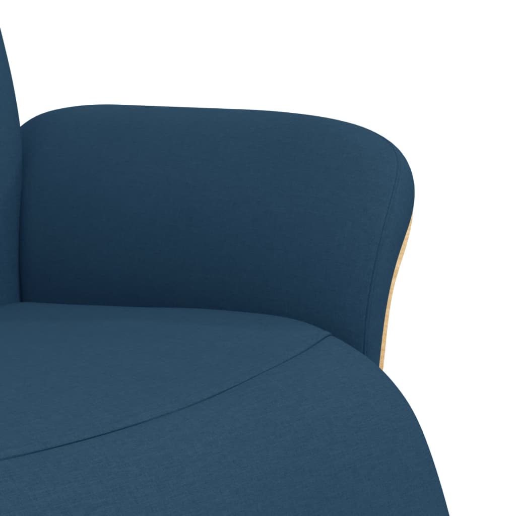 Fauteuil verstelbaar met voetensteun stof blauw is nu te koop bij PeponiXL, paradijselijk wonen!