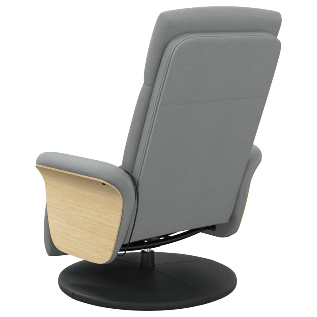 Massagestoel verstelbaar met voetensteun stof lichtgrijs is nu te koop bij PeponiXL, paradijselijk wonen!