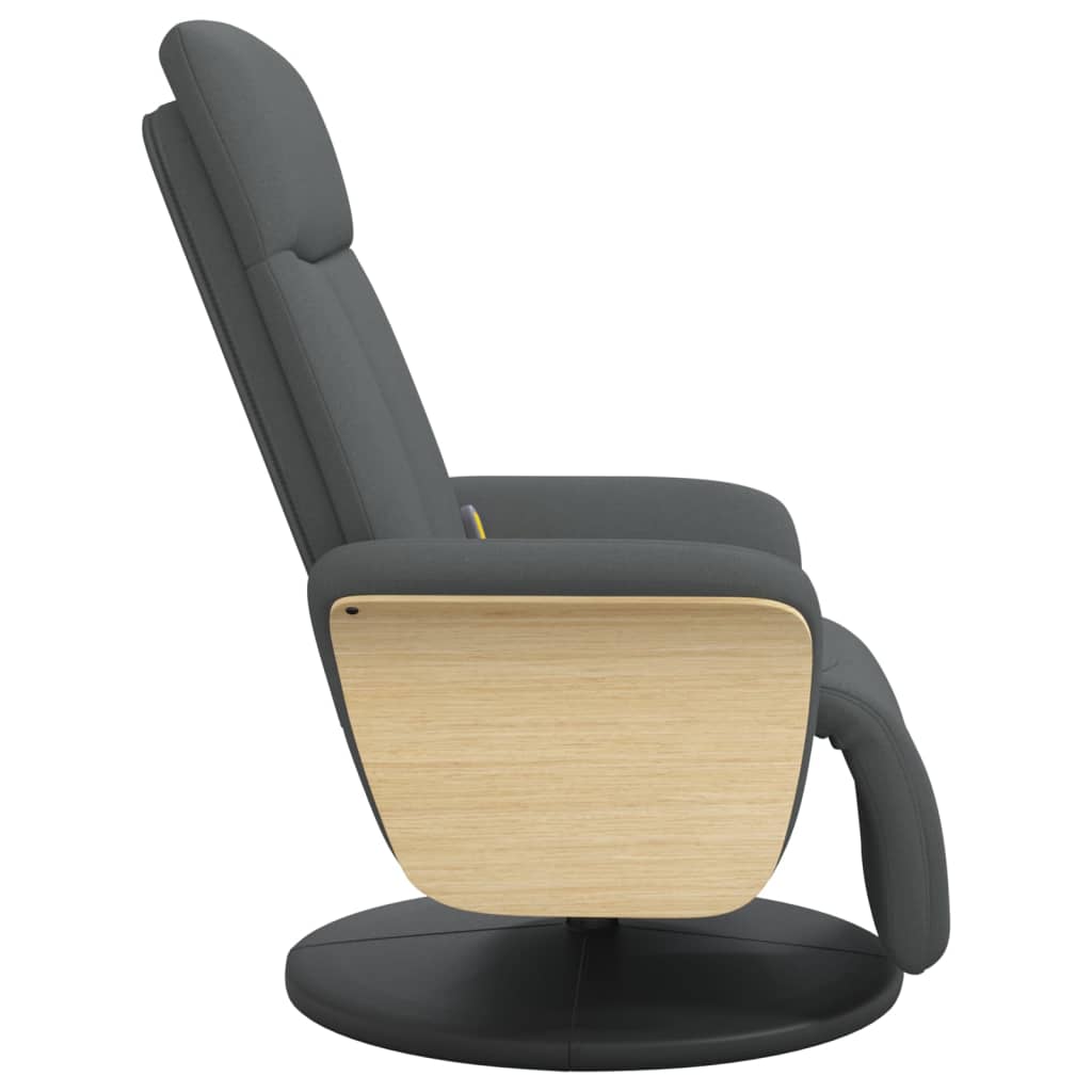 Massagestoel verstelbaar met voetensteun stof donkergrijs is nu te koop bij PeponiXL, paradijselijk wonen!