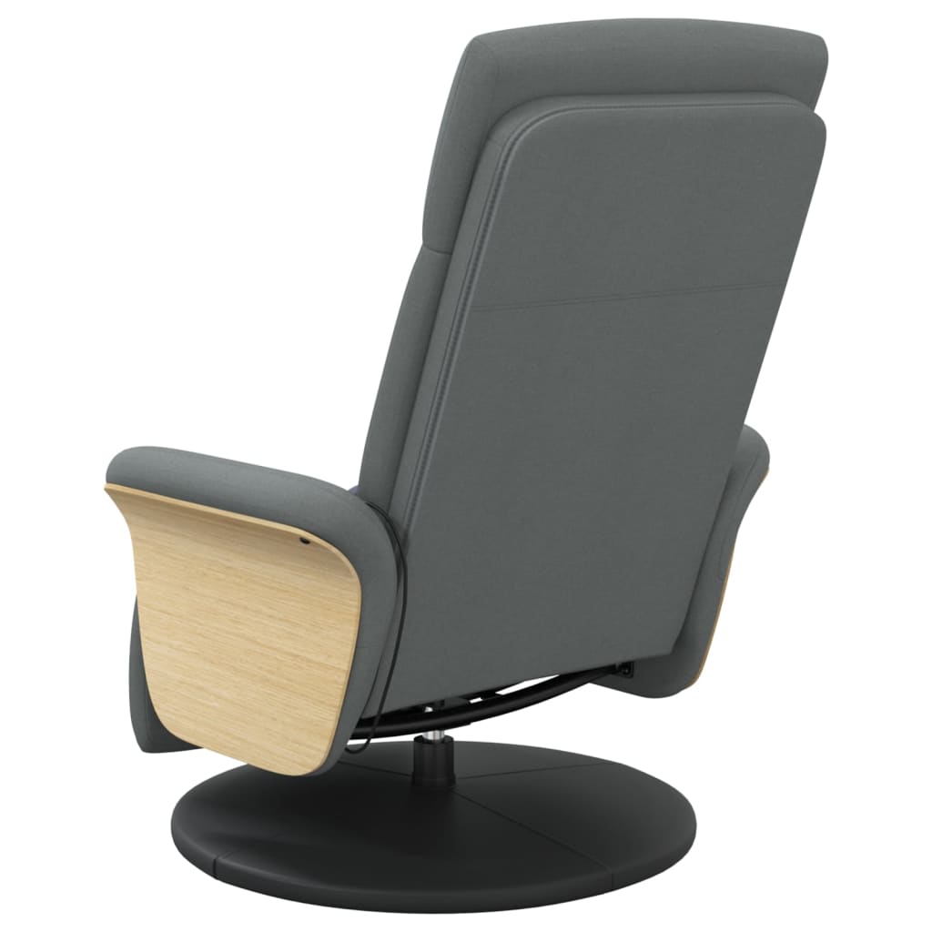Massagestoel verstelbaar met voetensteun stof donkergrijs is nu te koop bij PeponiXL, paradijselijk wonen!