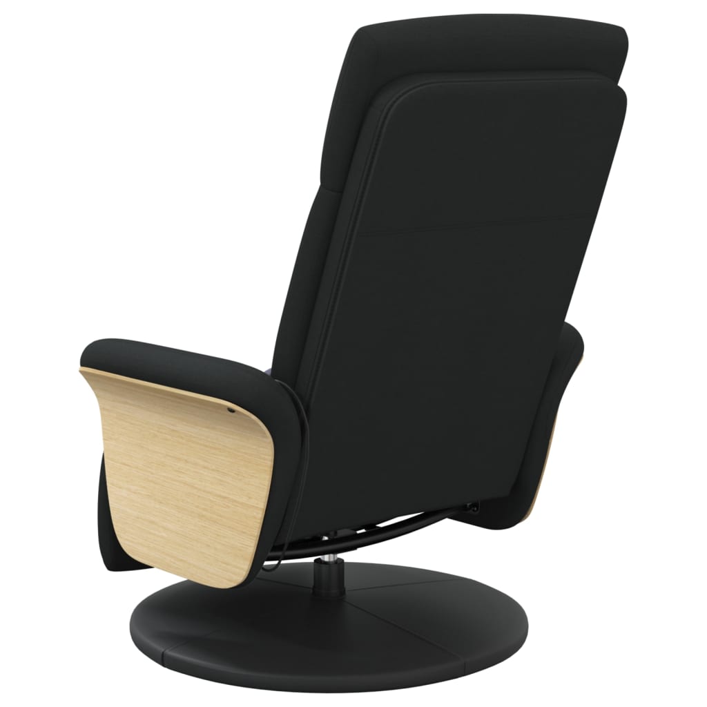 Massagestoel verstelbaar met voetensteun stof zwart is nu te koop bij PeponiXL, paradijselijk wonen!