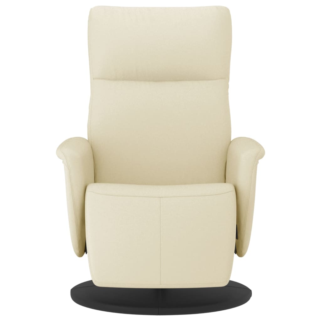 Fauteuil verstelbaar met voetensteun kunstleer crèmekleurig is nu te koop bij PeponiXL, paradijselijk wonen!