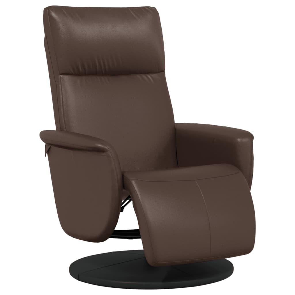 Fauteuil verstelbaar met voetensteun kunstleer bruin is nu te koop bij PeponiXL, paradijselijk wonen!