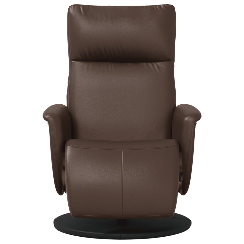 Fauteuil verstelbaar met voetensteun kunstleer bruin is nu te koop bij PeponiXL, paradijselijk wonen!